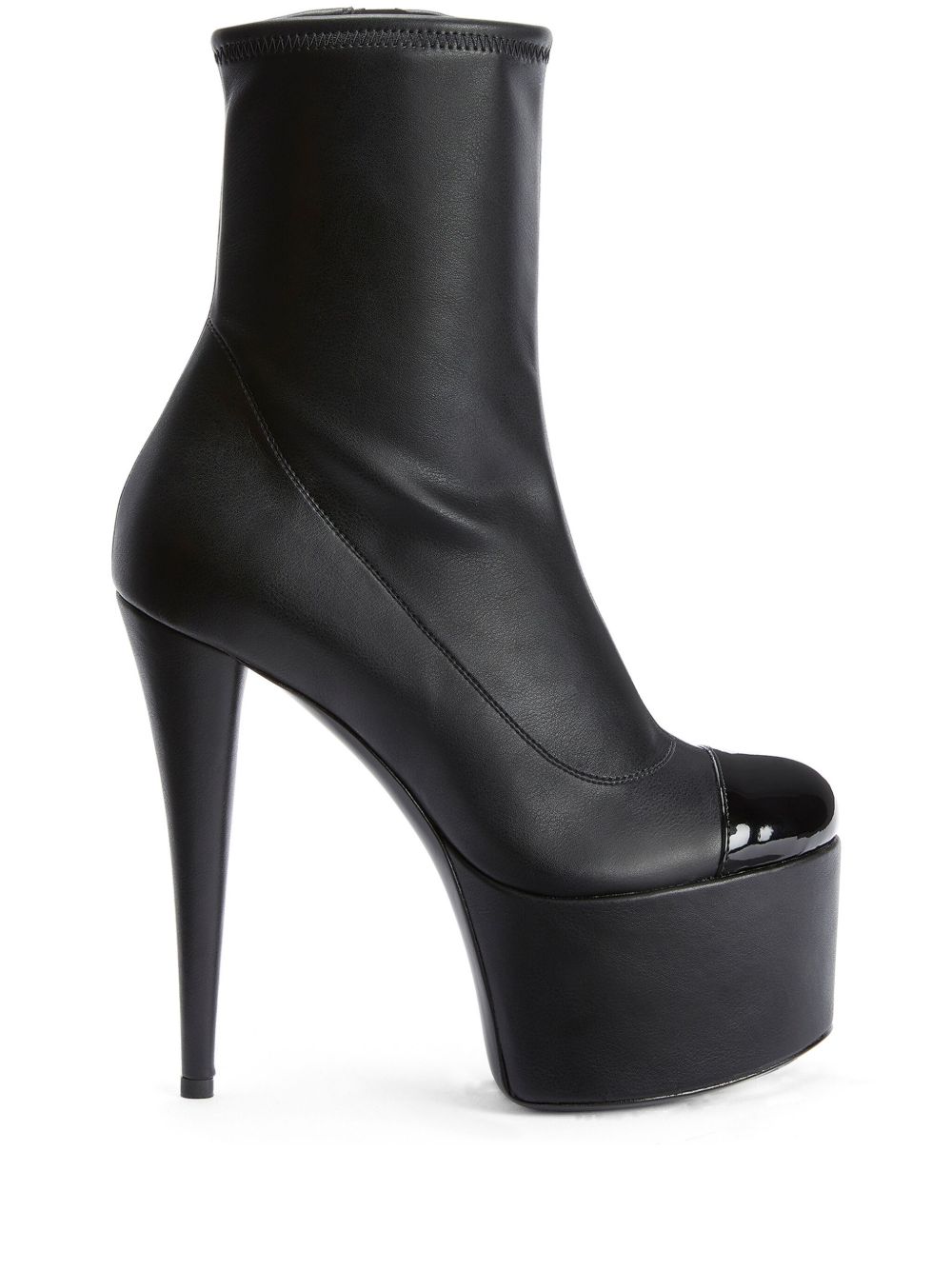 Giuseppe Zanotti Gz-yana 皮质高跟短靴 - 黑色