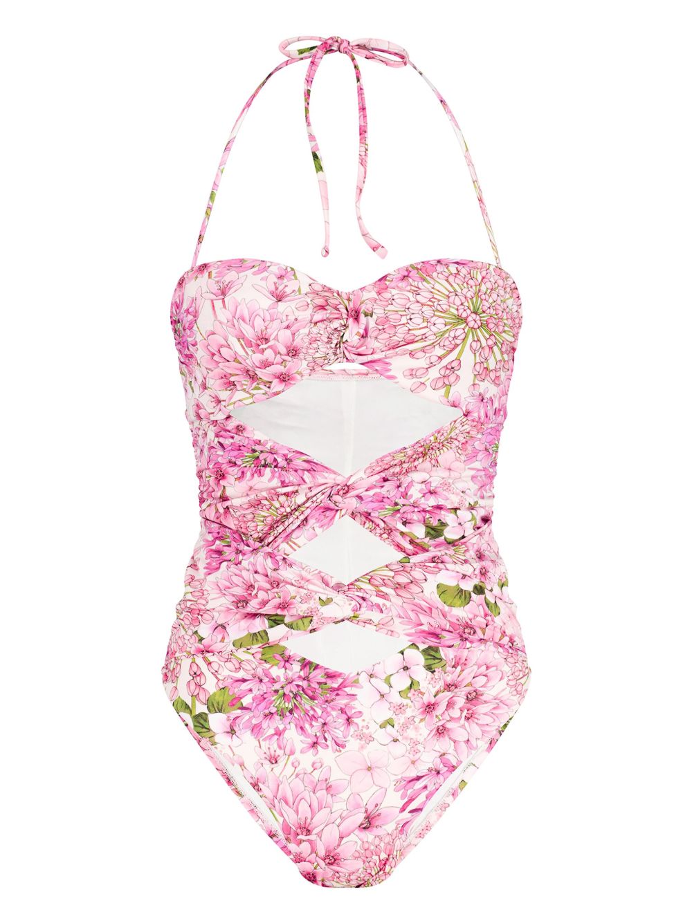 Giambattista Valli Saint-Rémy 镂空连体泳衣 - 粉色