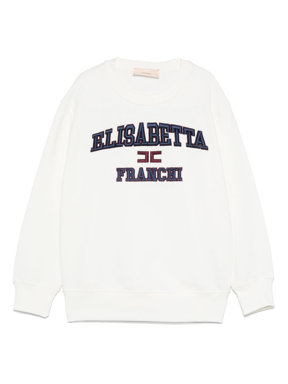 Elisabetta Franchi La Mia Bambina logo刺绣卫衣 - 中性色