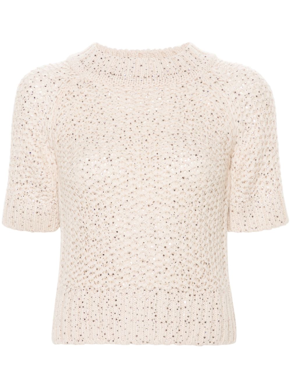 Ermanno Scervino 晶饰企领上衣 - 中性色