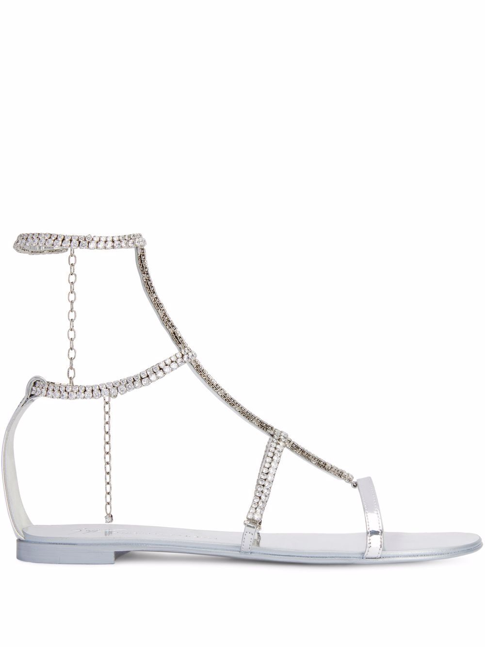 Giuseppe Zanotti Shaula 露趾凉鞋 - 银色