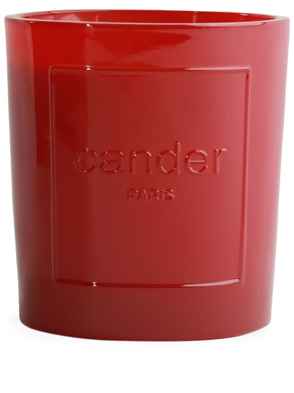 Cander Fete logo压纹蜡烛 - 红色