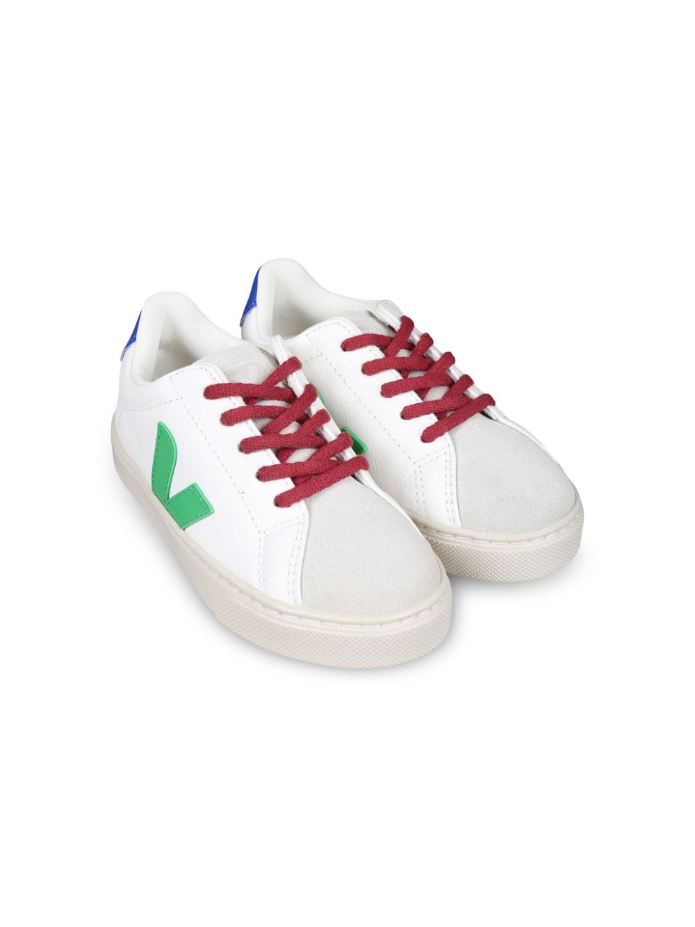 VEJA Kids Esplar 皮质运动鞋 - 白色