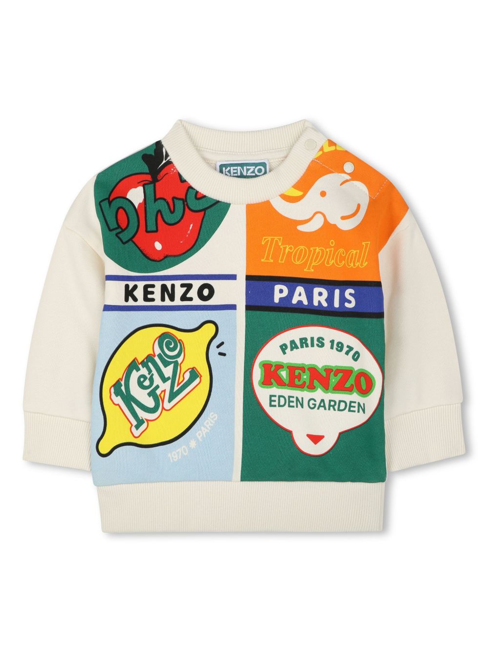 Kenzo Kids 印花卫衣 - 中性色