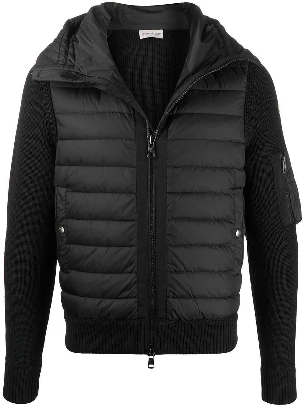 Moncler 盟可睐 衬垫连帽夹克 - 黑色