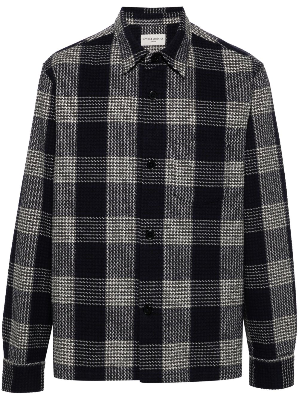 Officine Generale Hanko 夹克式衬衫 - 蓝色
