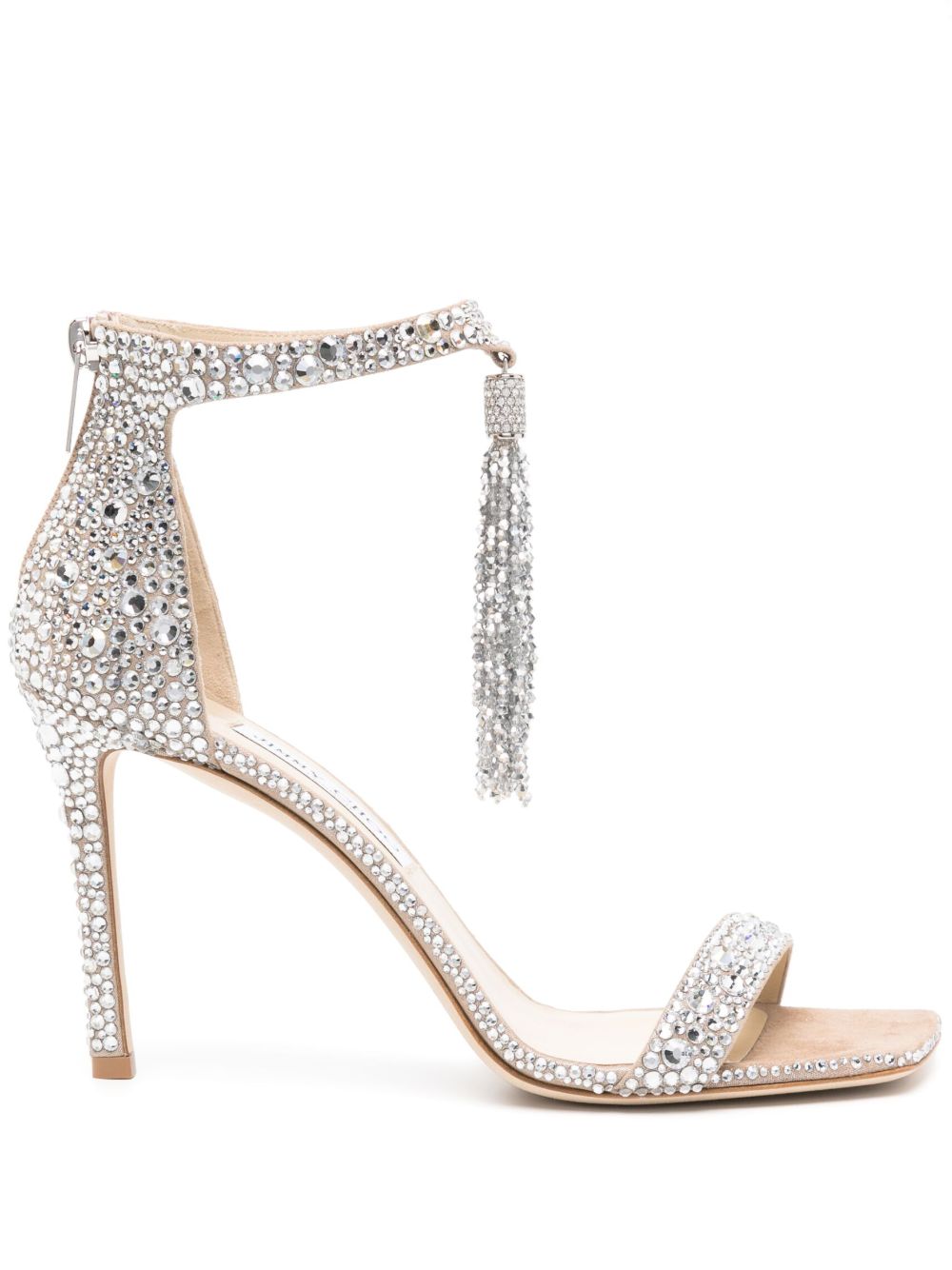 Jimmy Choo Vinca 晶饰高跟凉鞋 - 银色