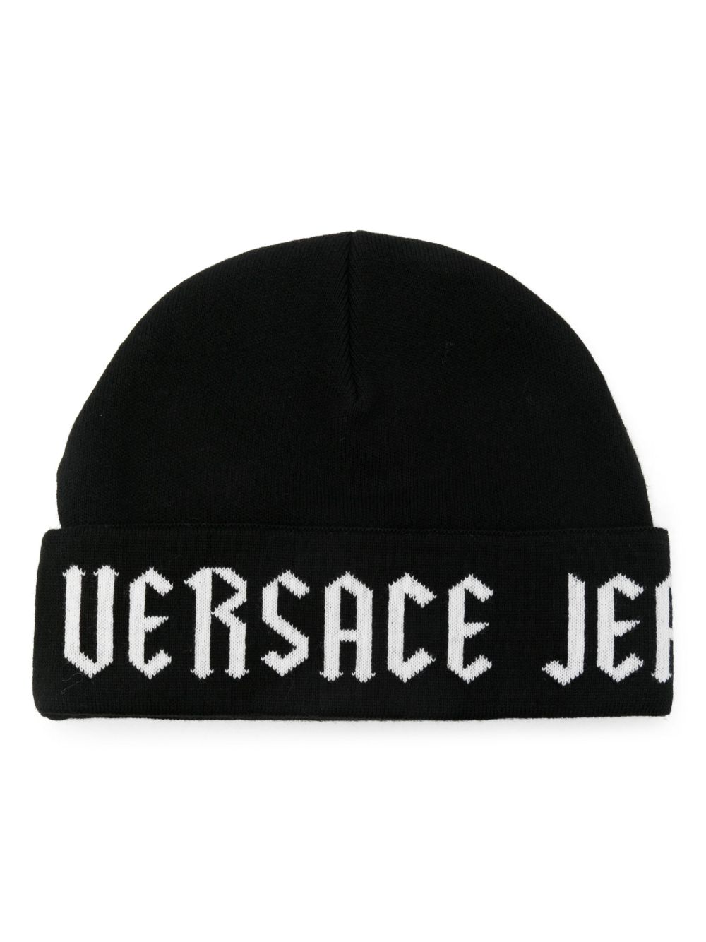 Versace Jeans Couture logo提花套头帽 - 黑色