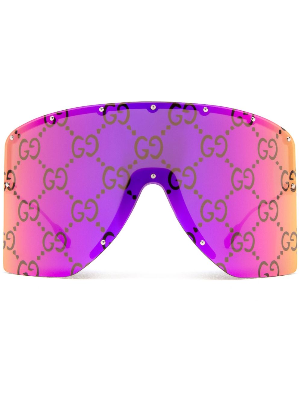 Gucci Eyewear GG1244S 面罩式太阳眼镜 - 金色