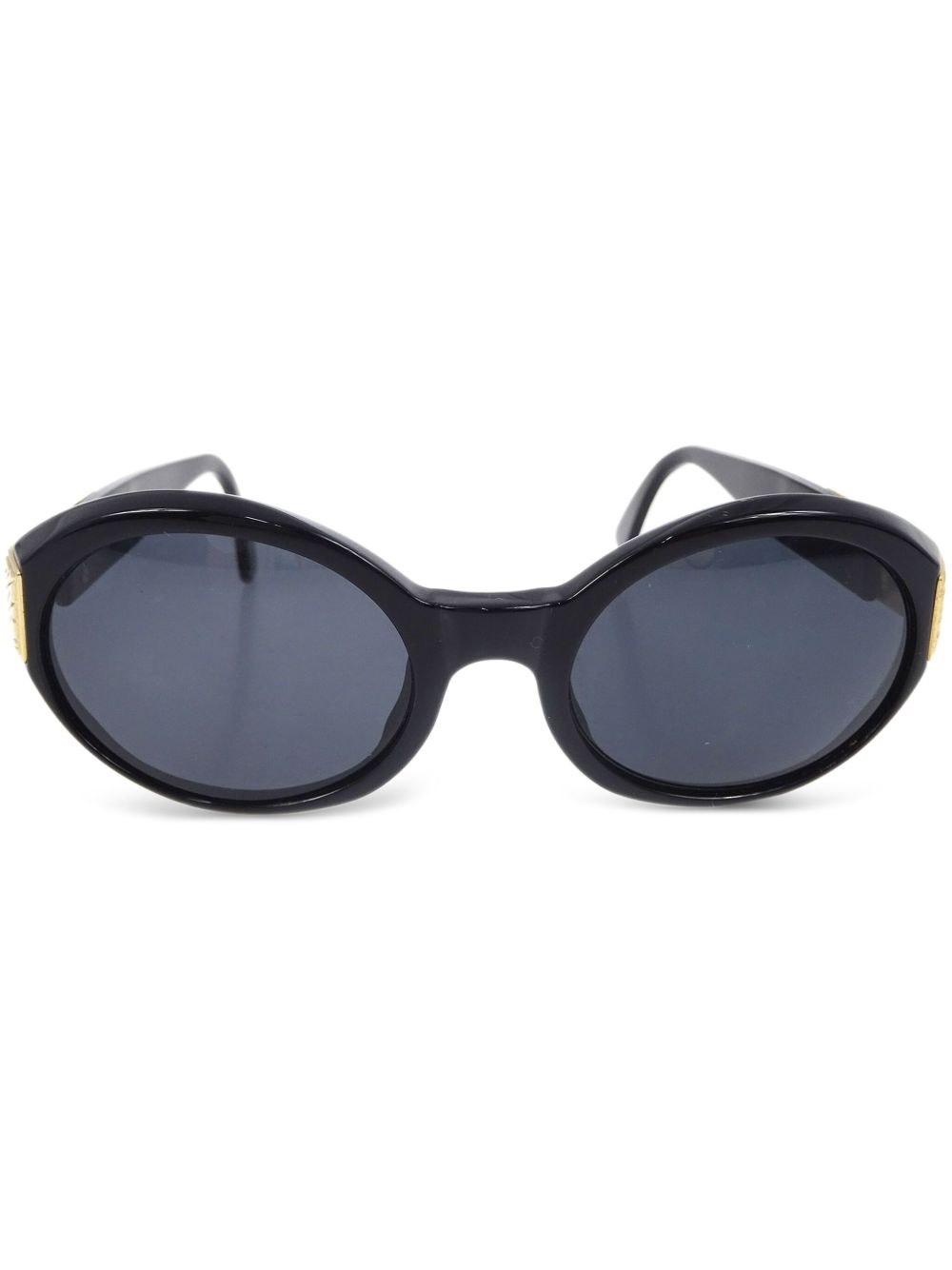Saint Laurent Pre-Owned 猫眼镜框太阳眼镜（1990-2000年典藏款） - 黑色