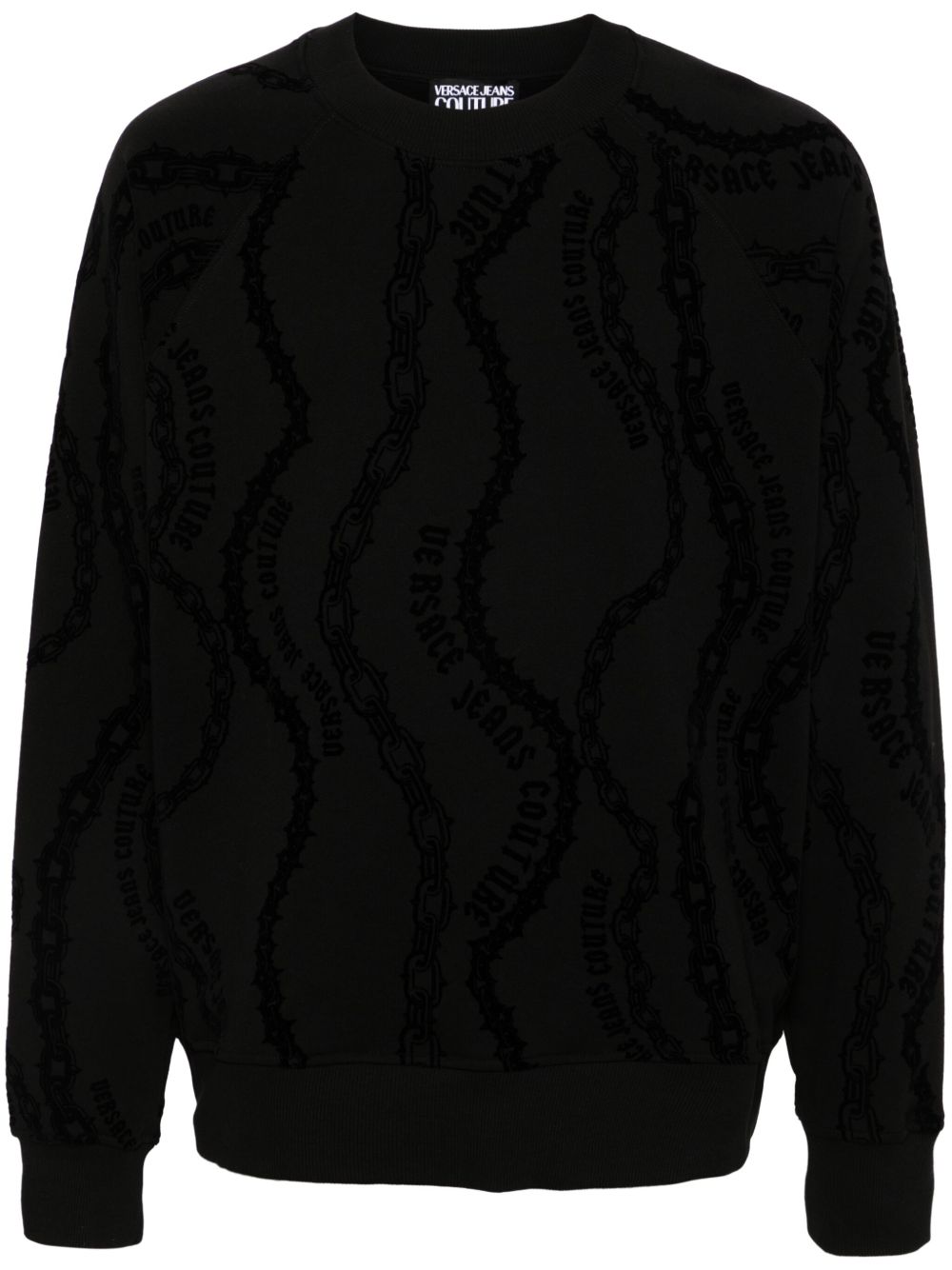 Versace Jeans Couture 植绒卫衣 - 黑色