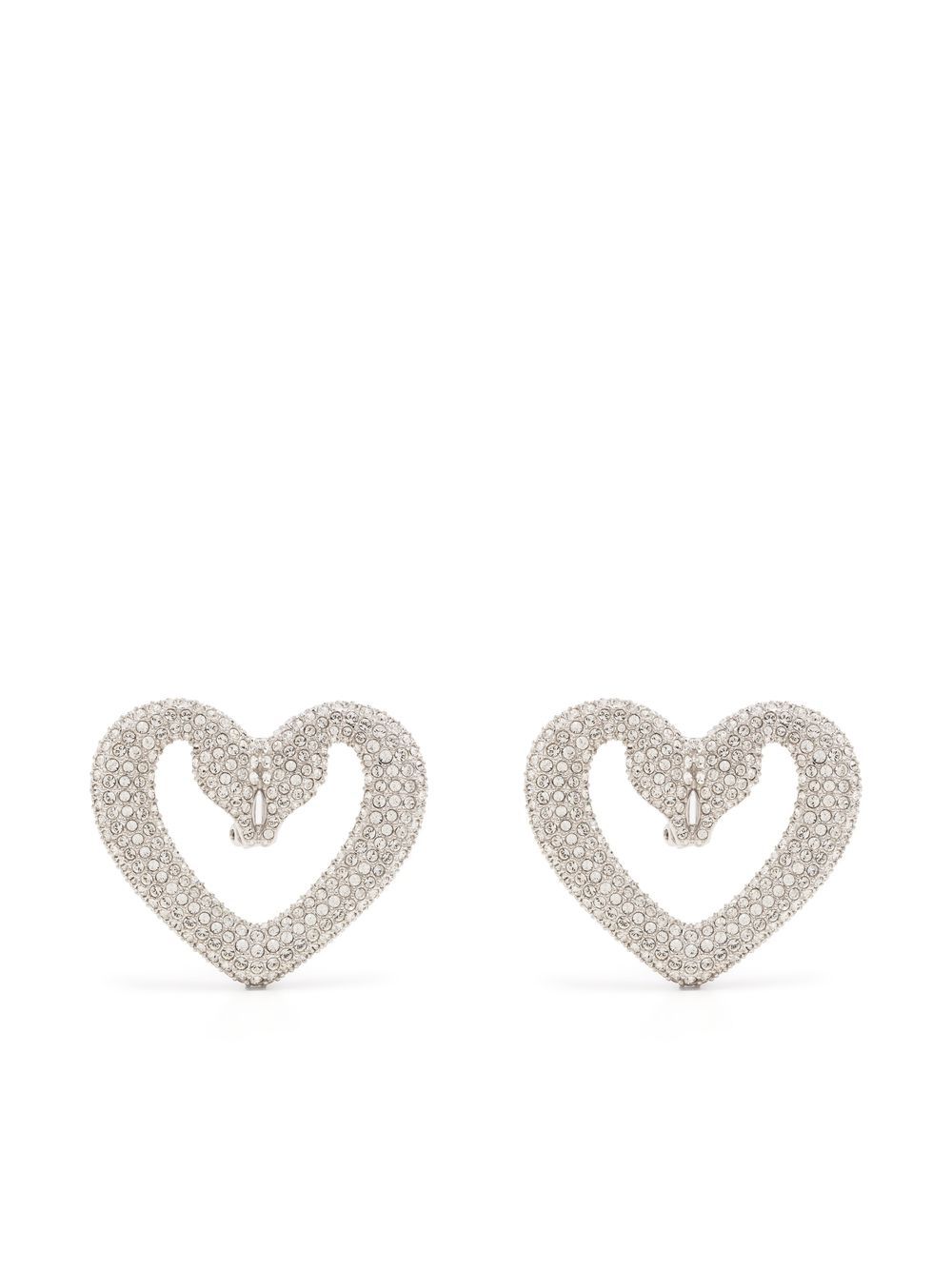Swarovski Una 晶饰夹扣式耳环 - 银色