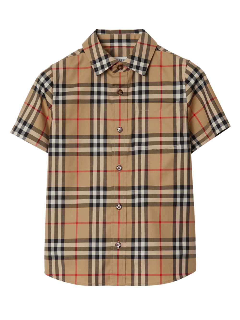 Burberry Kids 经典格纹棉衬衫 - 中性色