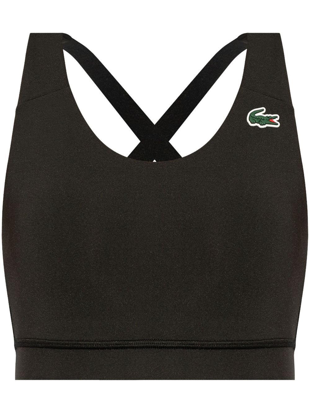 Lacoste logo贴花运动上衣 - 黑色