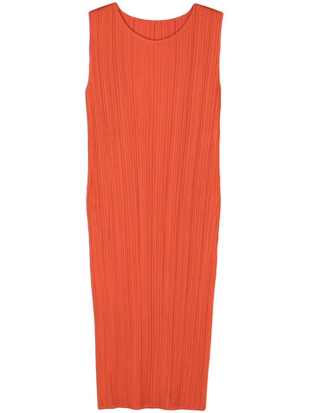 Pleats Please Issey Miyake Monthly Colors: July 中长连衣裙 - 橘色