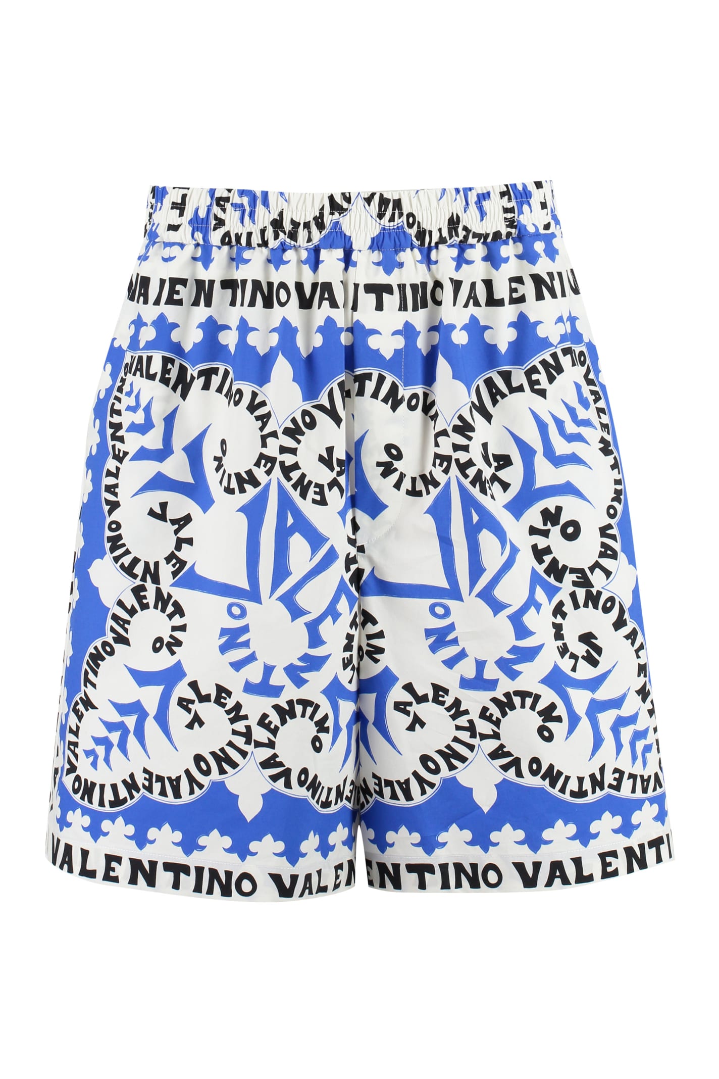 Valentino Printed Cotton Bermuda Shorts