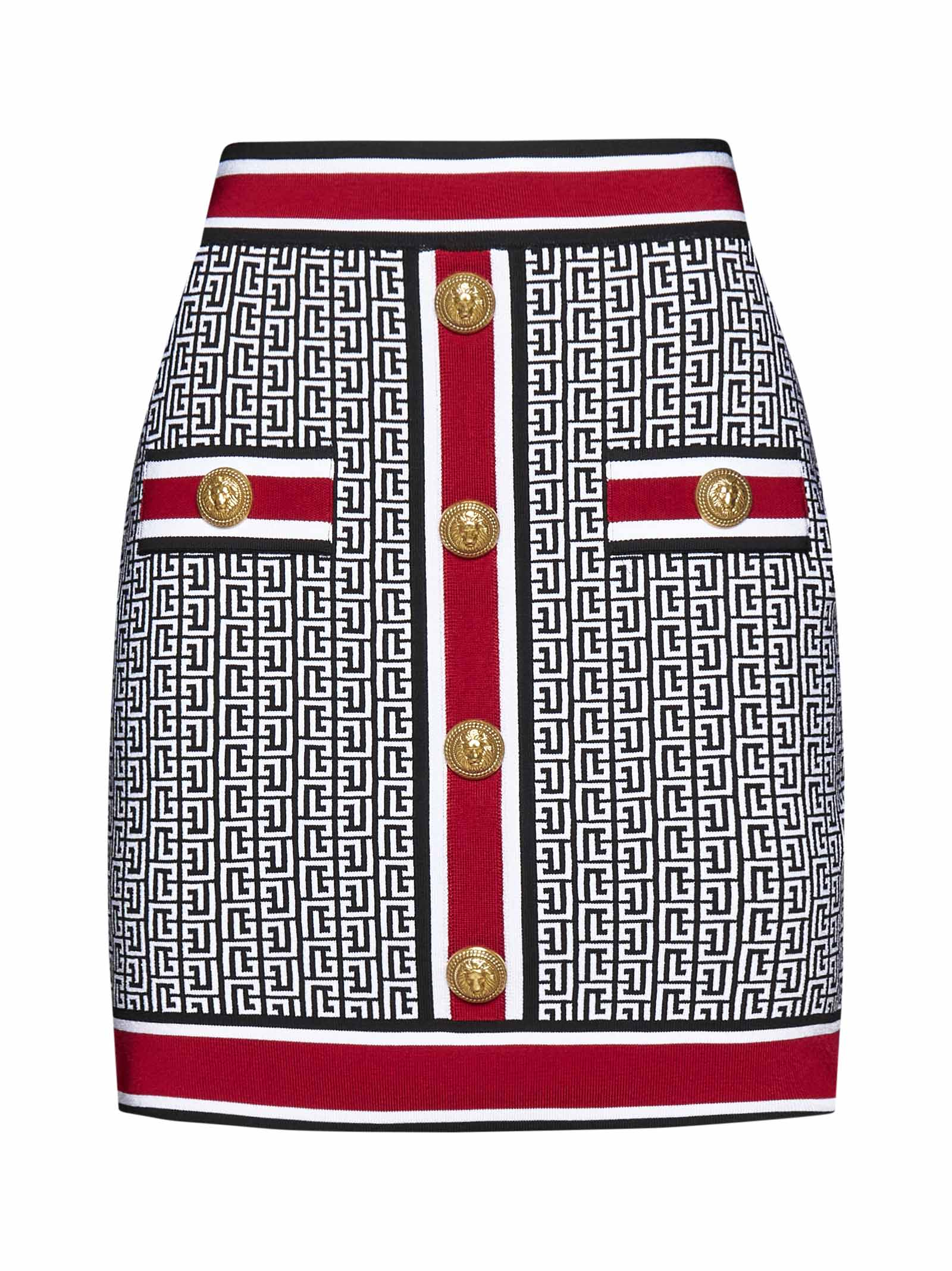 Balmain Monogram针织短裙
