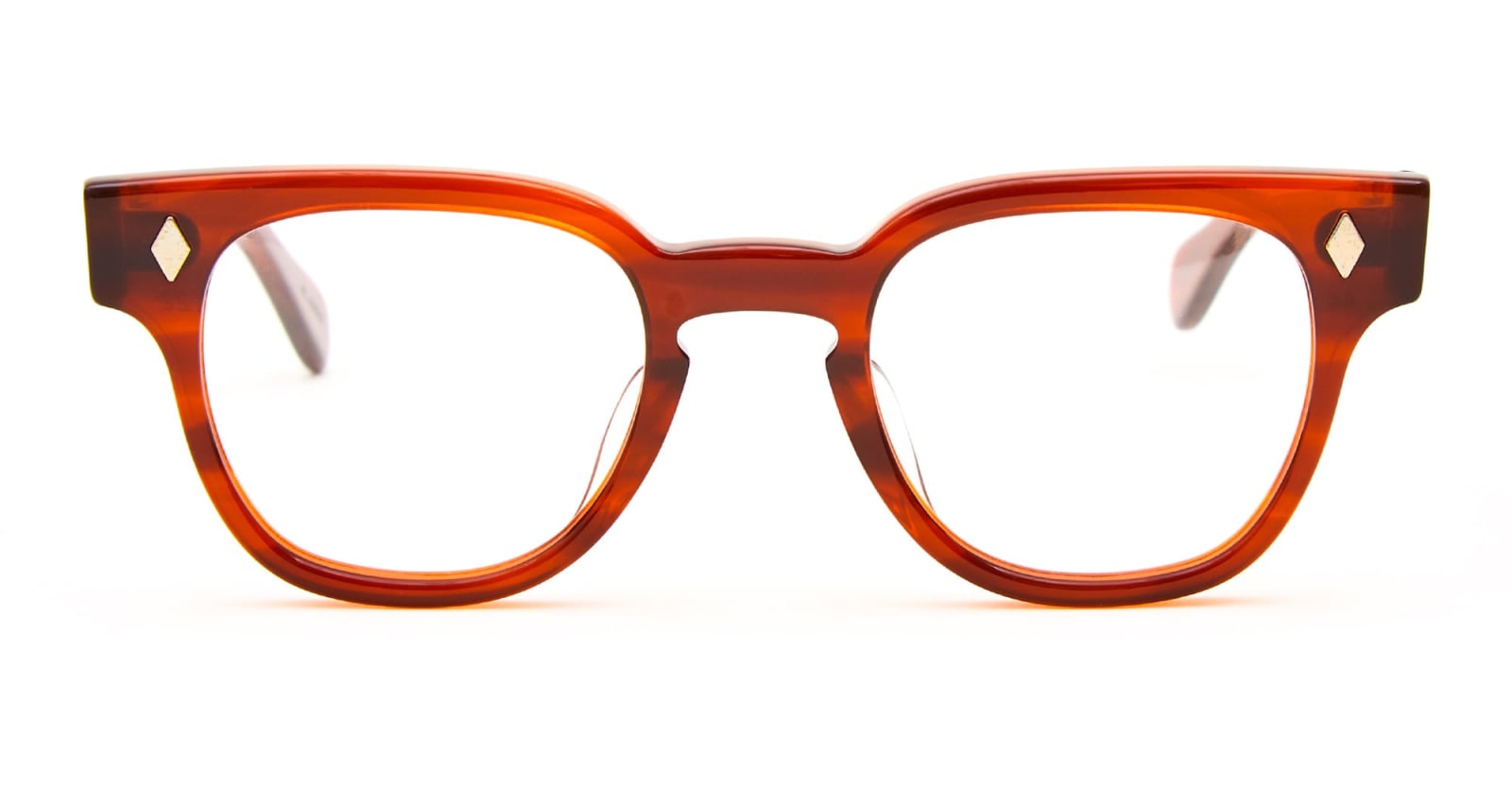 Julius Tart Optical Bryan 46mm×22mm半框琥珀色处方眼镜