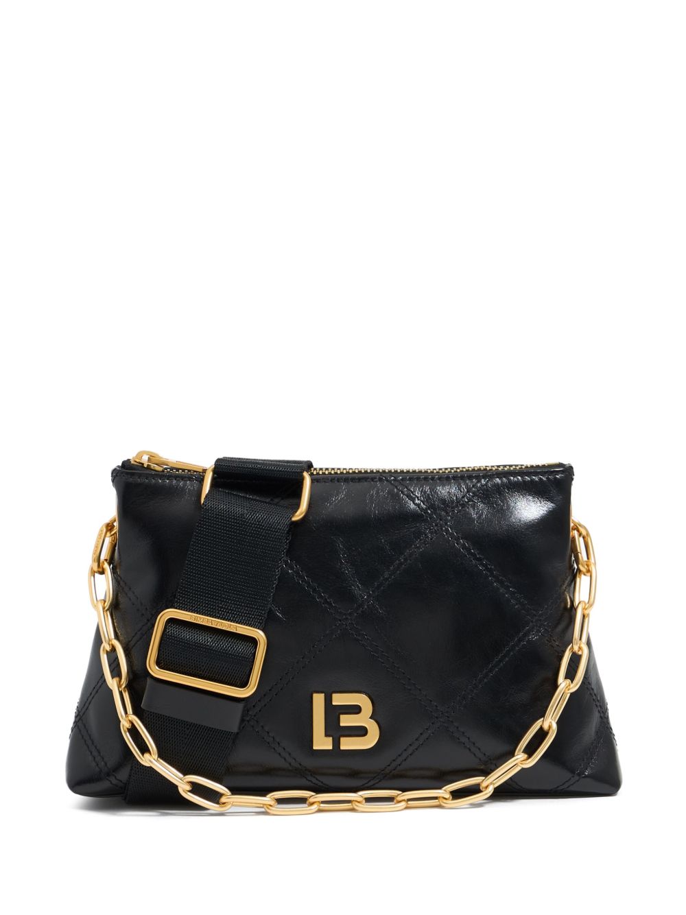 Bimba y Lola Trapezium 皮质小号斜挎包 - 黑色