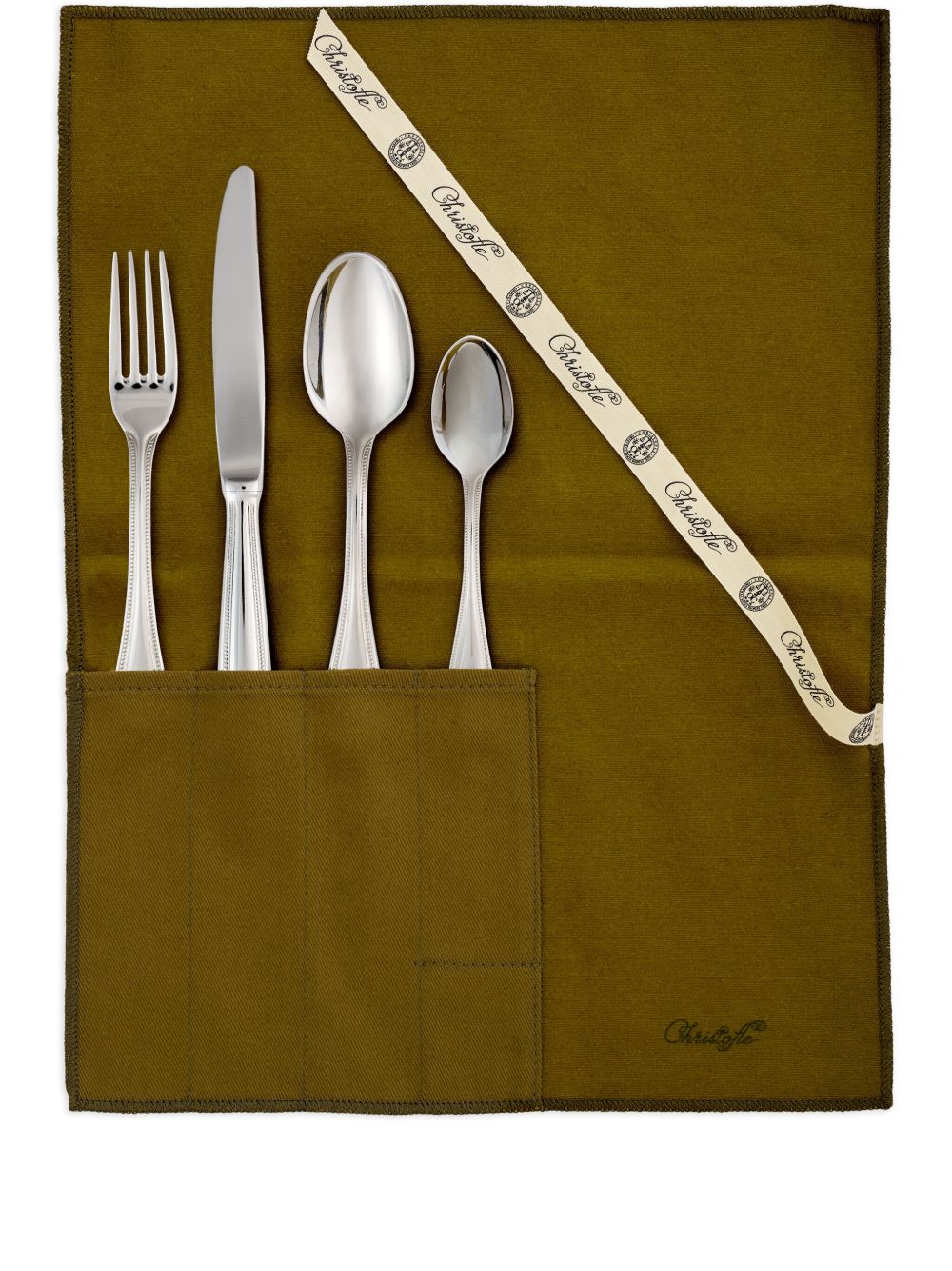 Christofle La Trousse Perles 单件餐具中号套装 - 银色