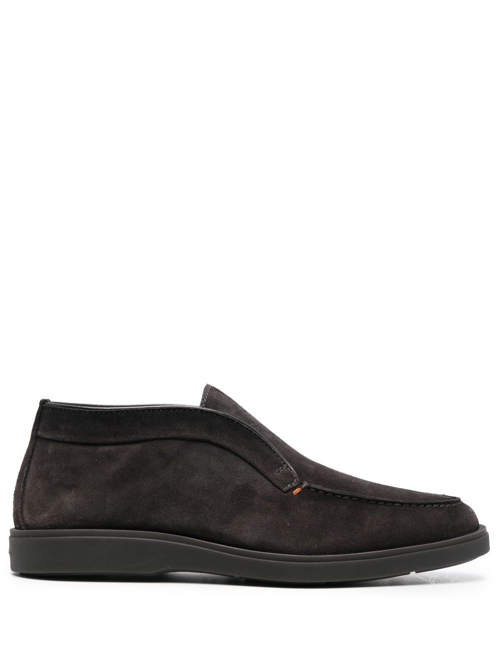 Santoni 圆头及踝靴 - 褐色