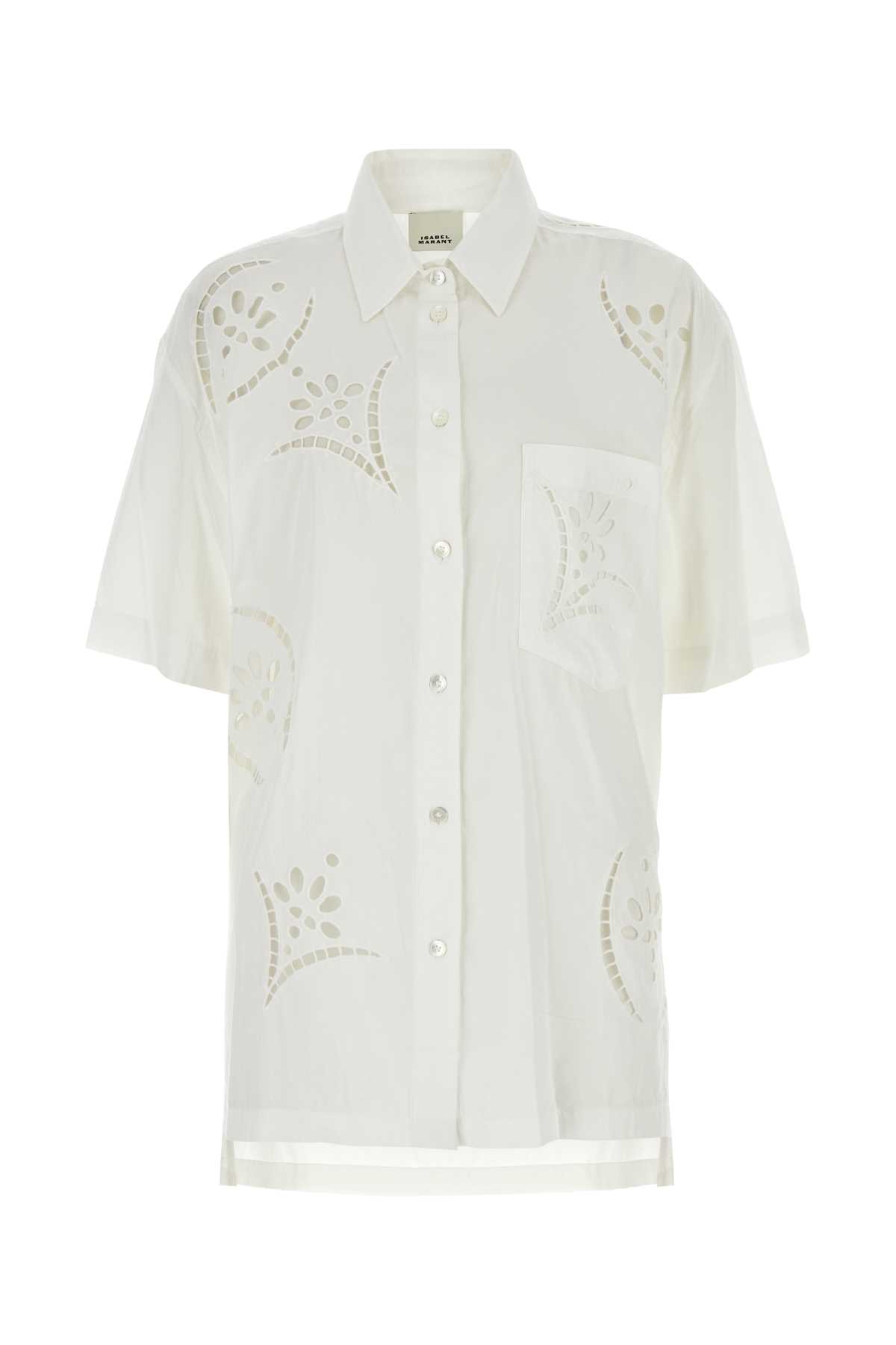Isabel Marant White Modal Blend Bilya Shirt