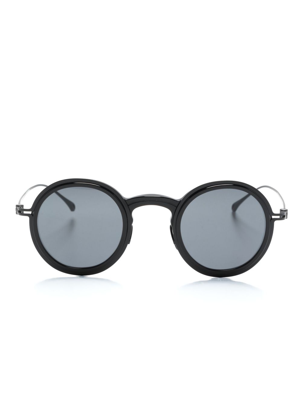 Giorgio Armani 圆框太阳眼镜 - 黑色