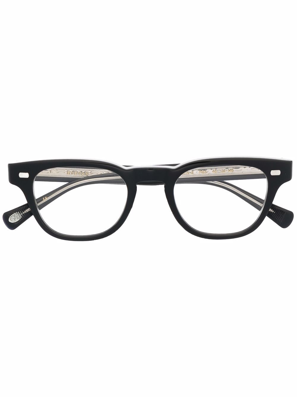Eyevan7285 Hank 长方形镜框眼镜 - 黑色