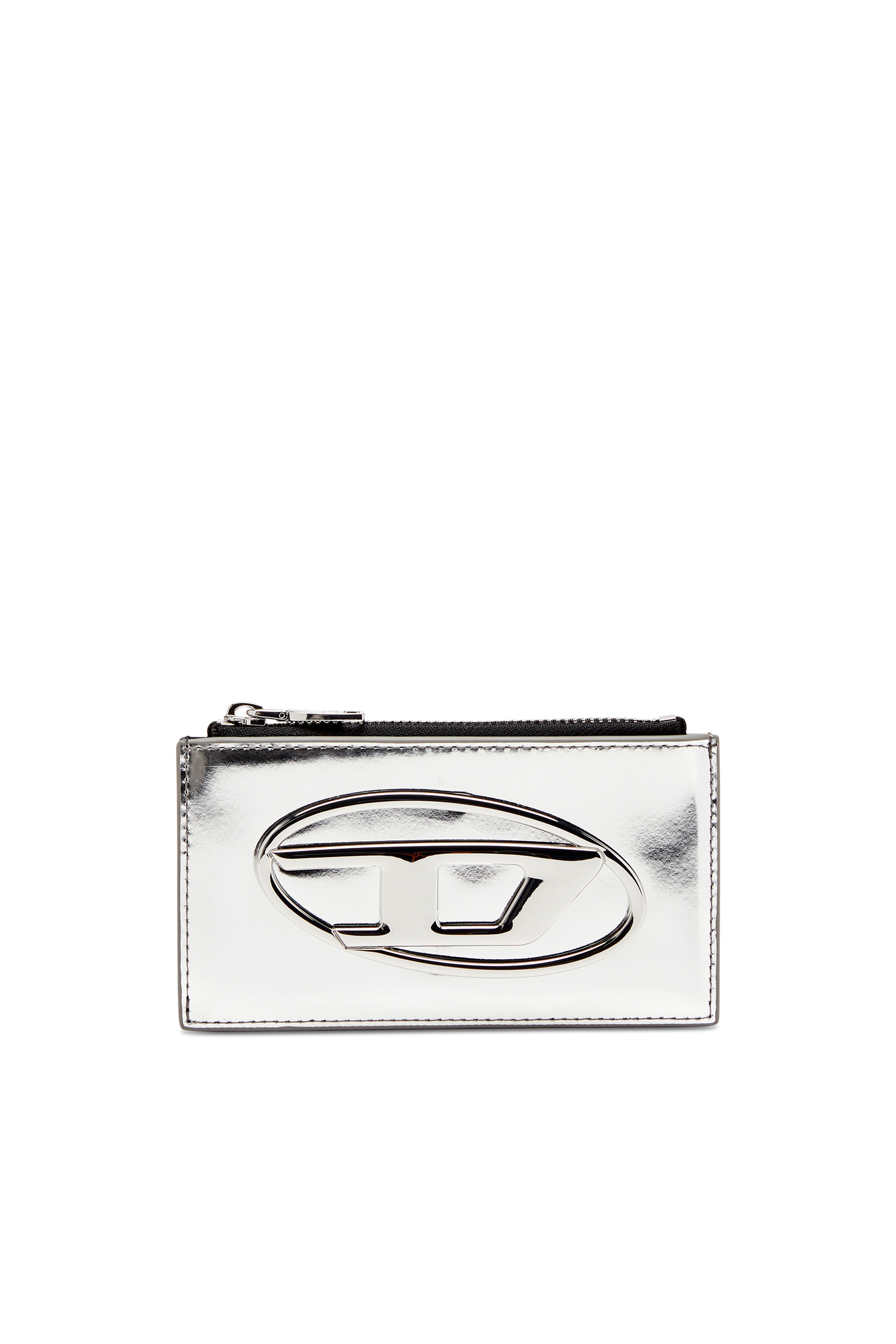 Diesel - Card holder in mirror leather - Card cases - Woman - Silver