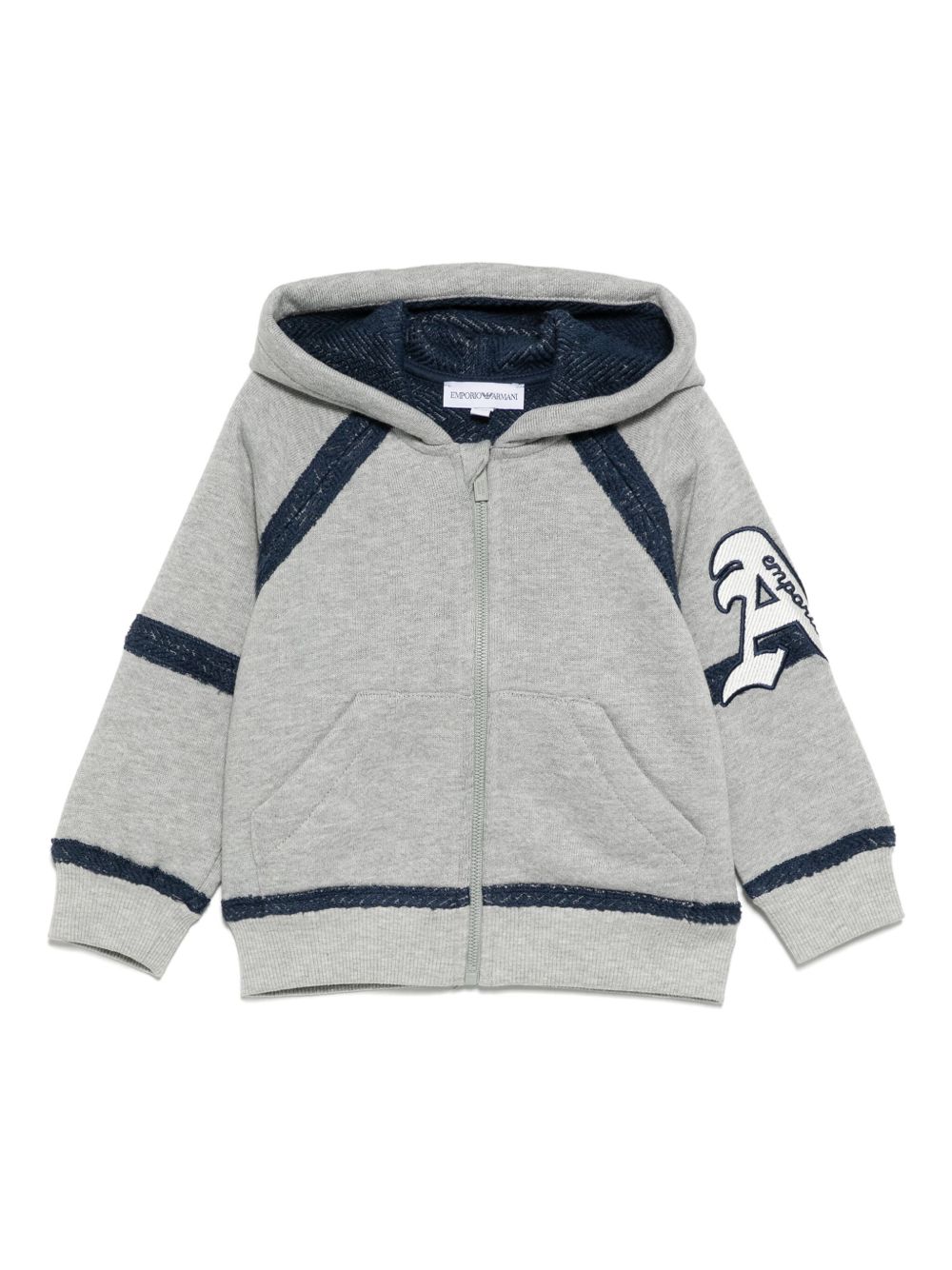 Emporio Armani Kids 连帽夹克 - 灰色