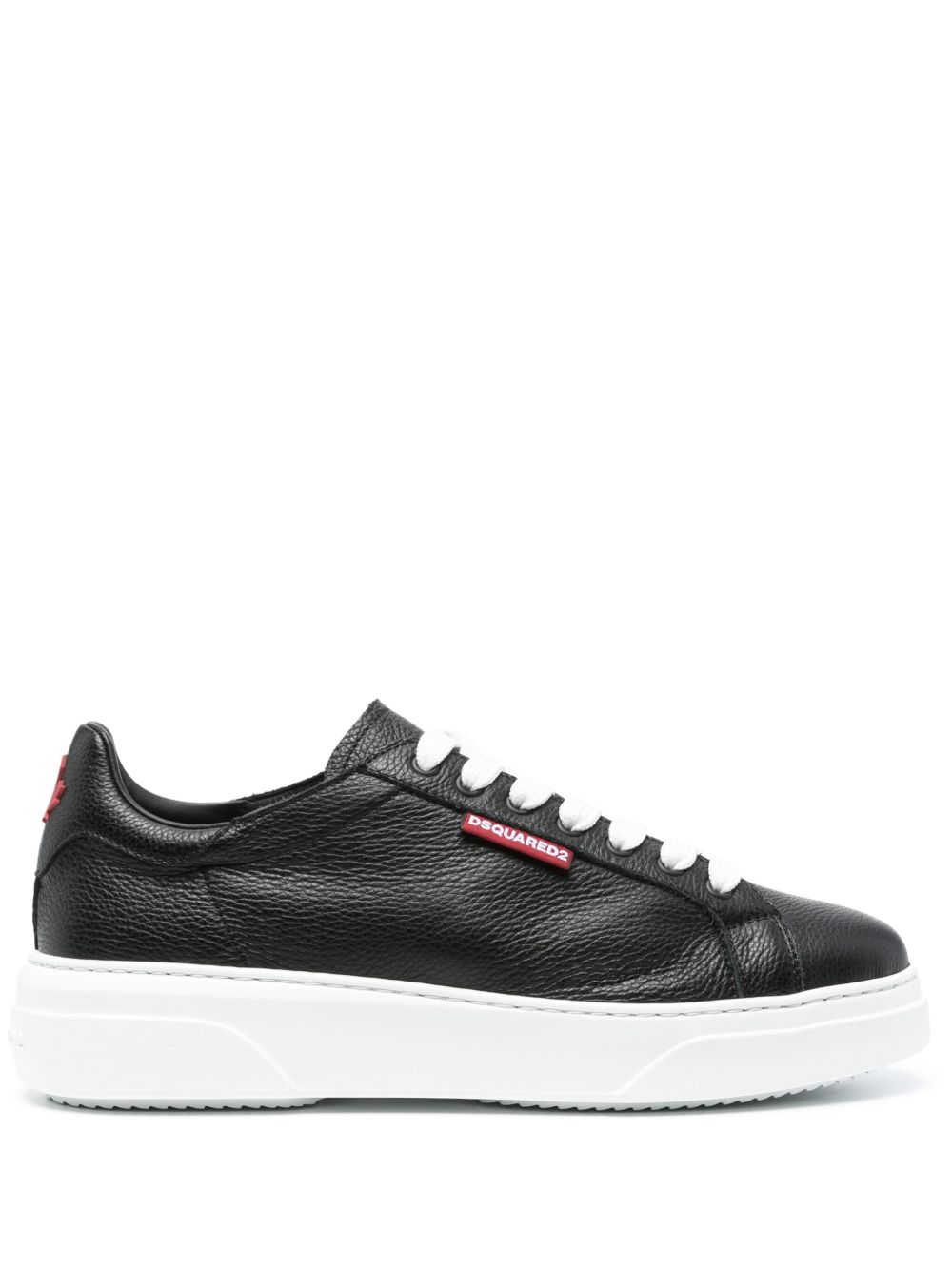 DSQUARED2 Bumper 皮质运动鞋 - 黑色