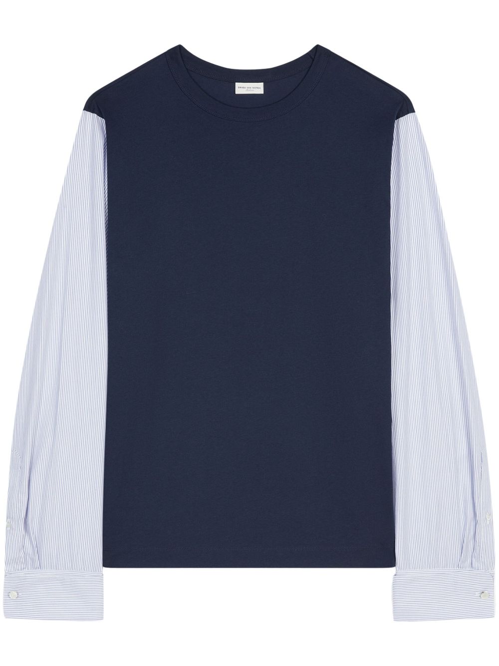 DRIES VAN NOTEN 束口袖T恤 - 蓝色
