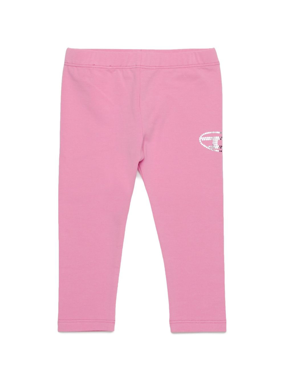 Diesel Kids logo缀饰弹性打底裤 - 粉色