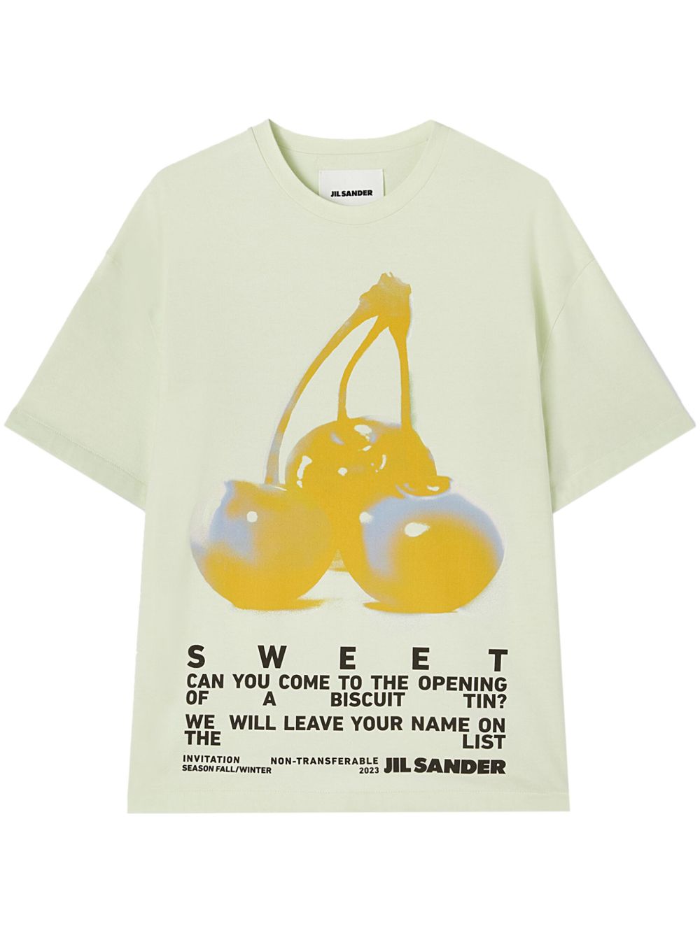 Jil Sander 图案印花棉T恤 - 绿色
