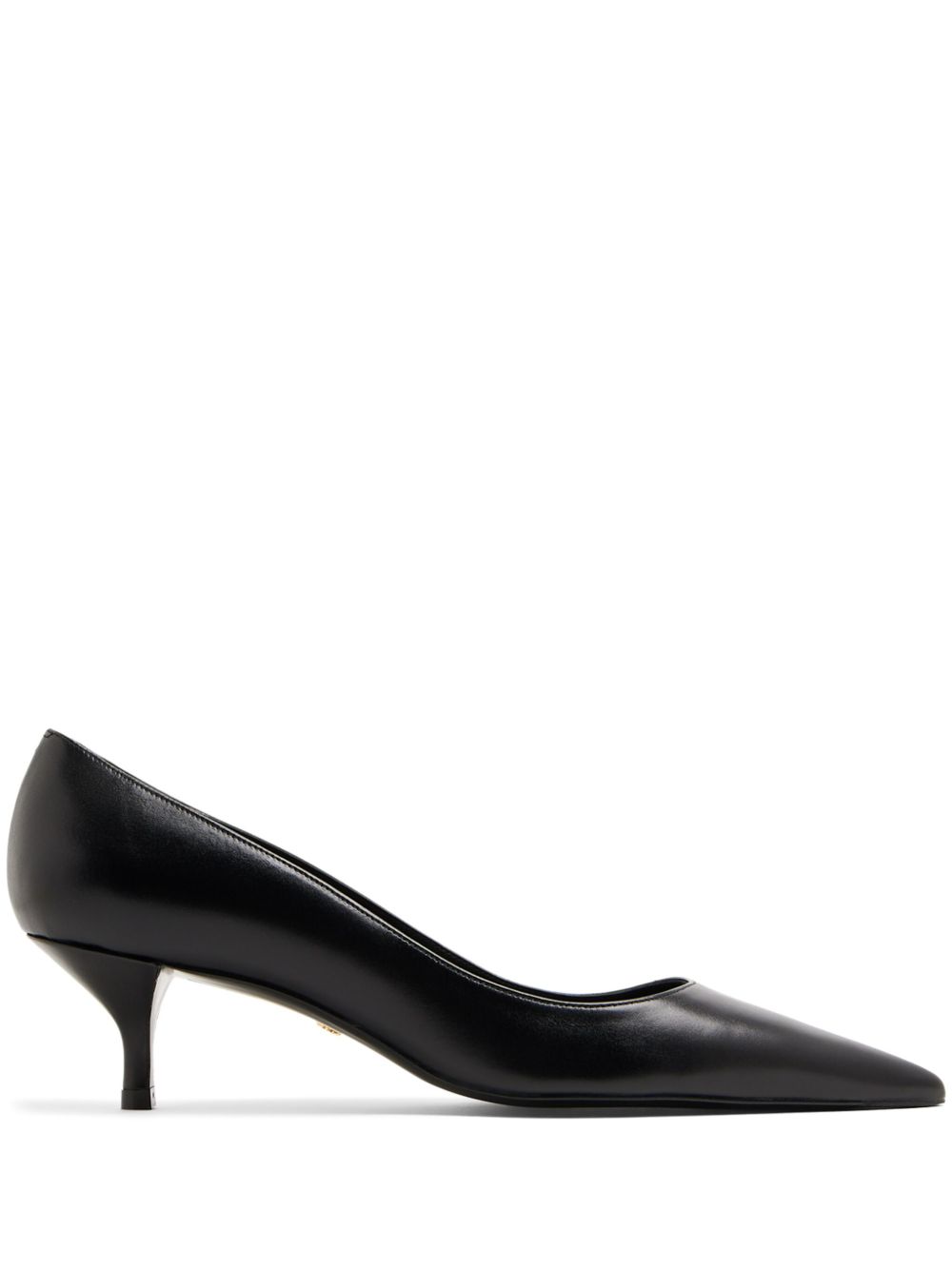 Stuart Weitzman Stuart 皮质中跟鞋 - 黑色