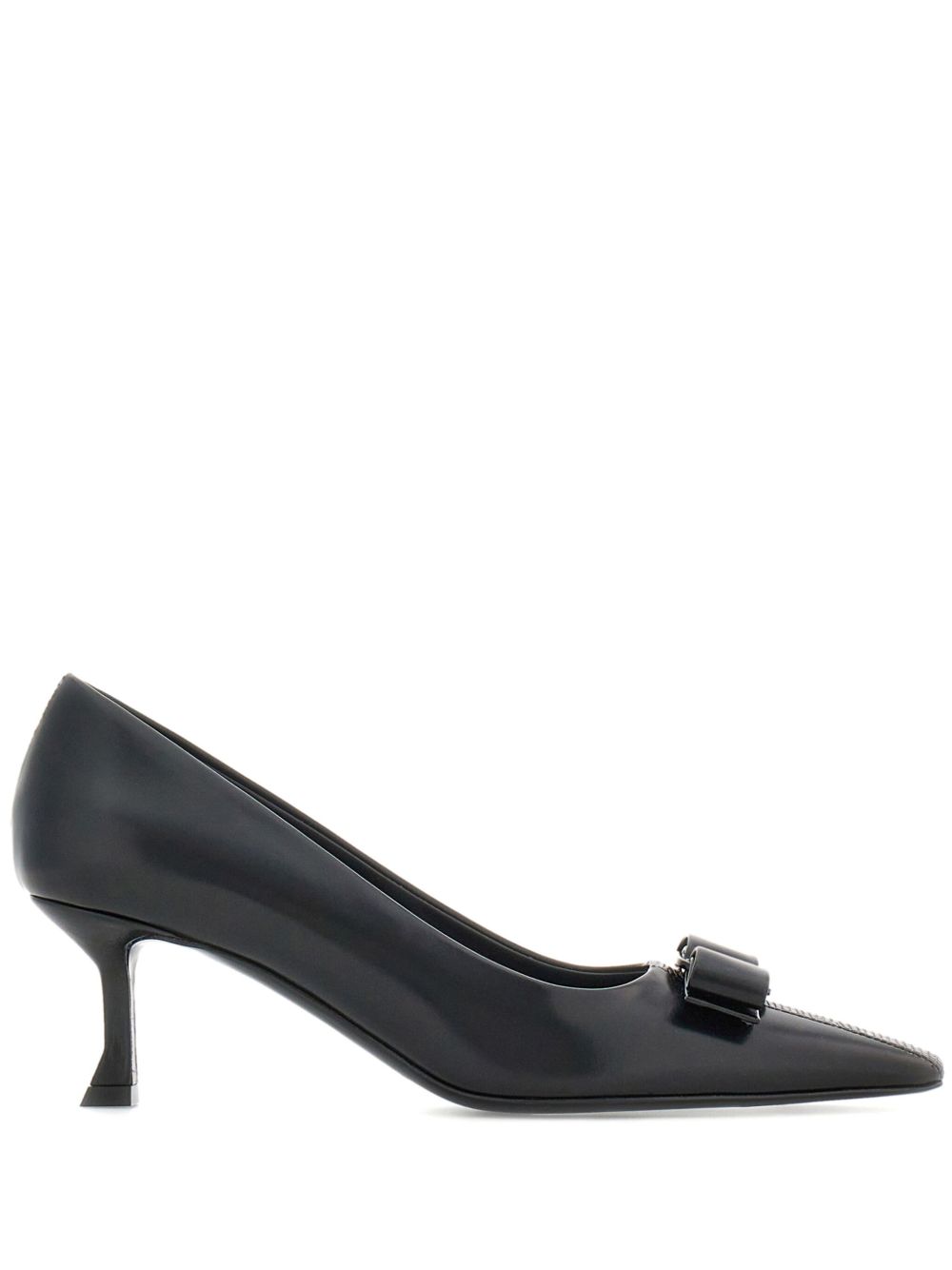 Ferragamo Vara 皮质高跟鞋 - 黑色