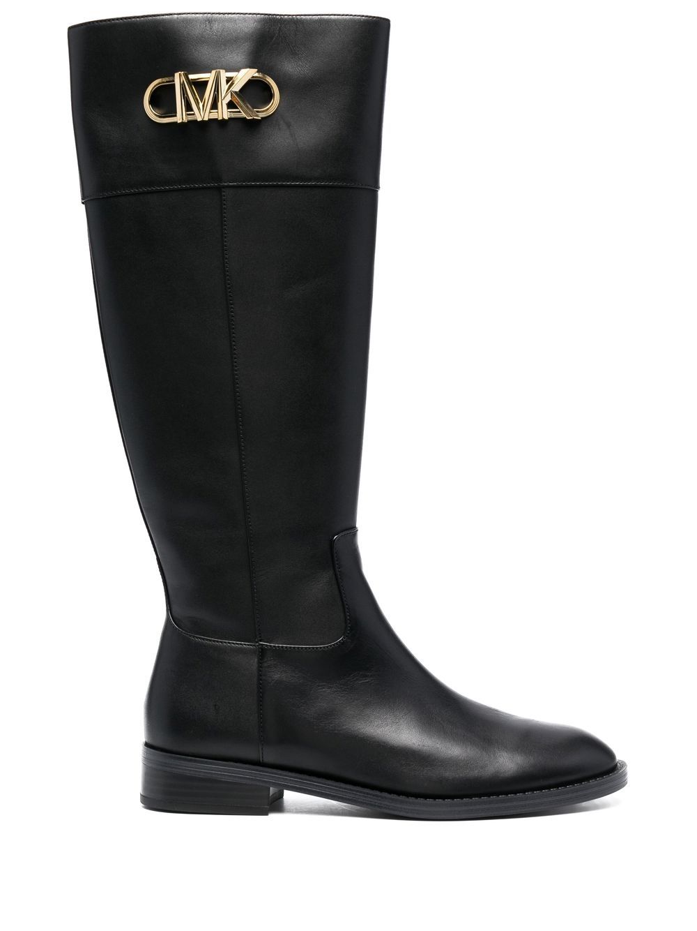 Michael Michael Kors Parker logo标牌高筒靴 - 黑色