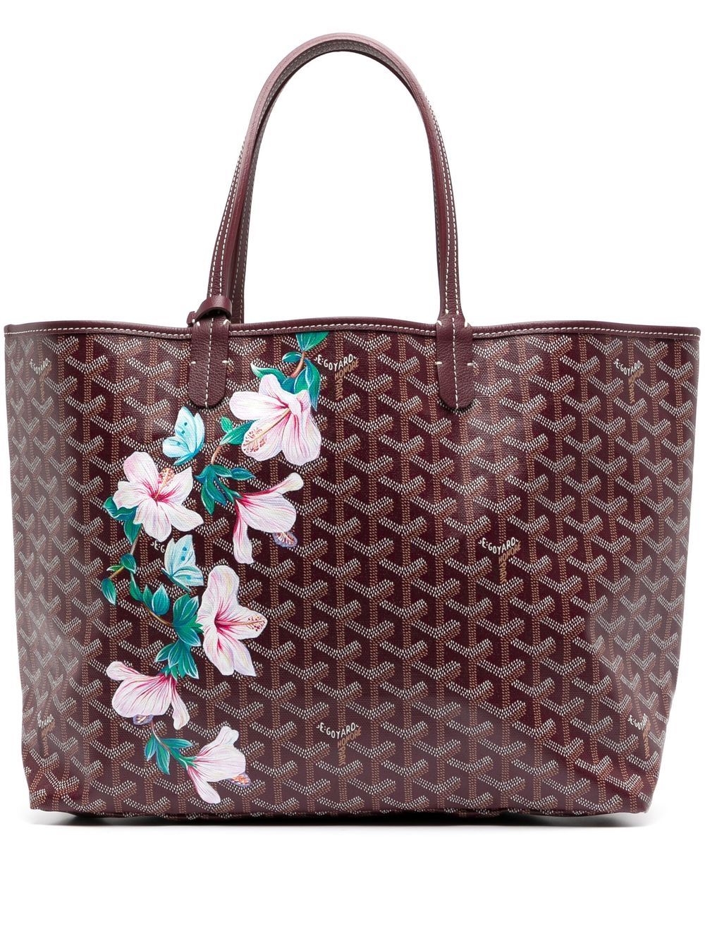 Goyard Pre-Owned St. Louis 定制花卉手提包（典藏款） - 紫色