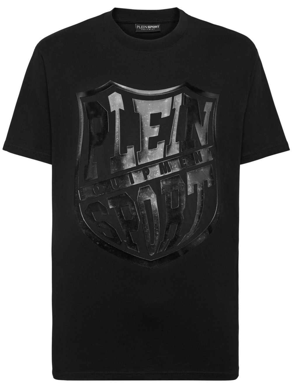 Plein Sport logo印花棉T恤 - 黑色