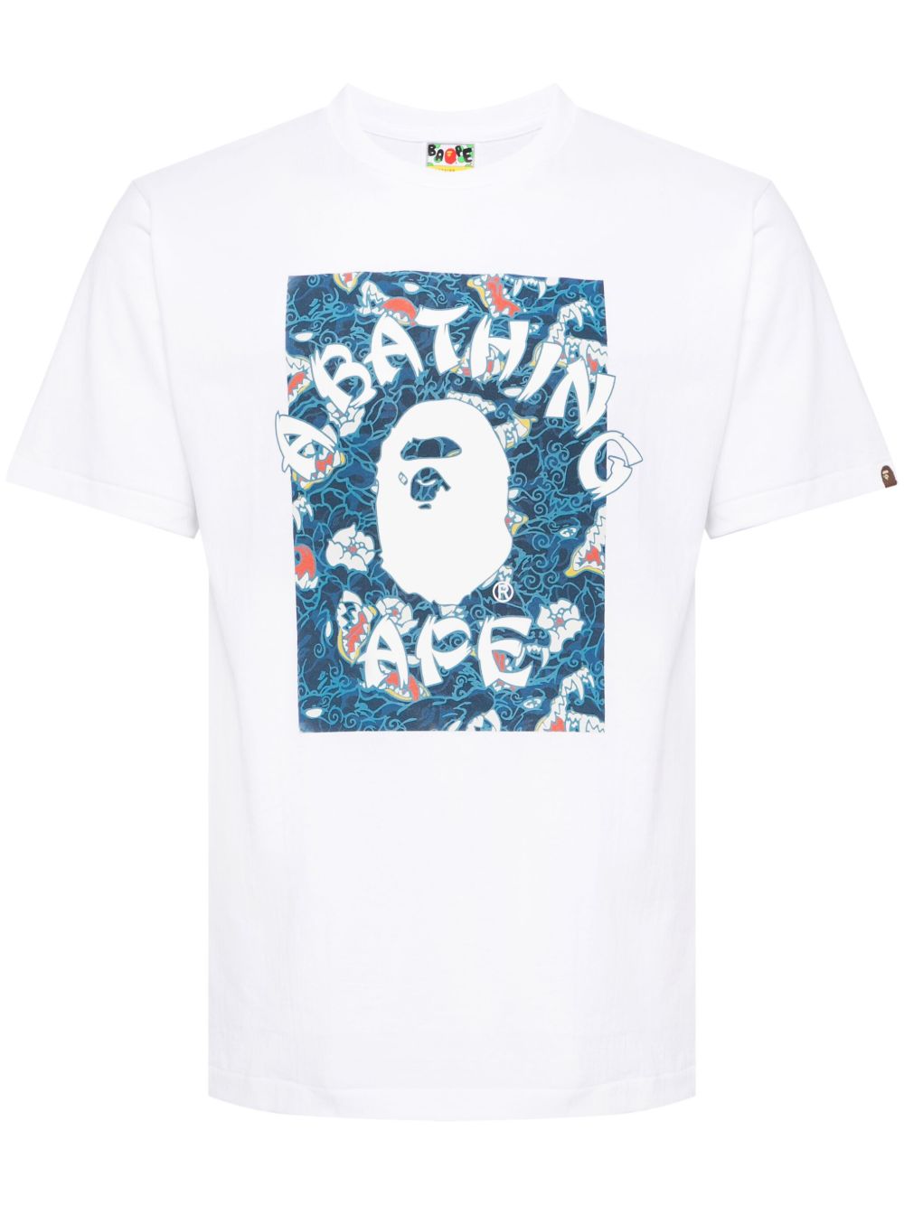 A BATHING APE® Japanese 刺青迷彩学院风T恤 - 白色