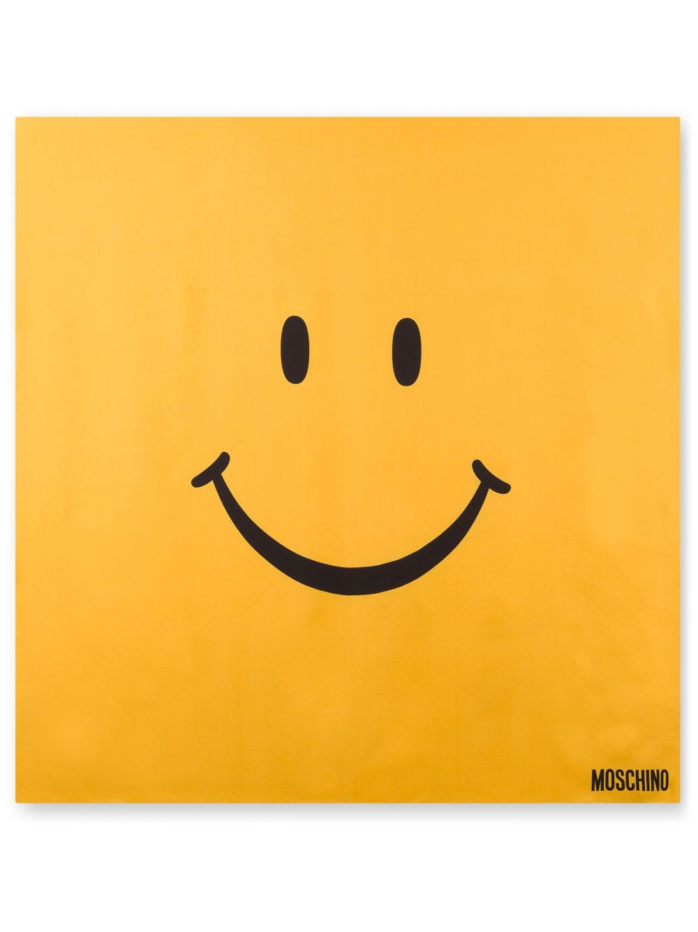 Moschino smiley-print scarf - 黄色