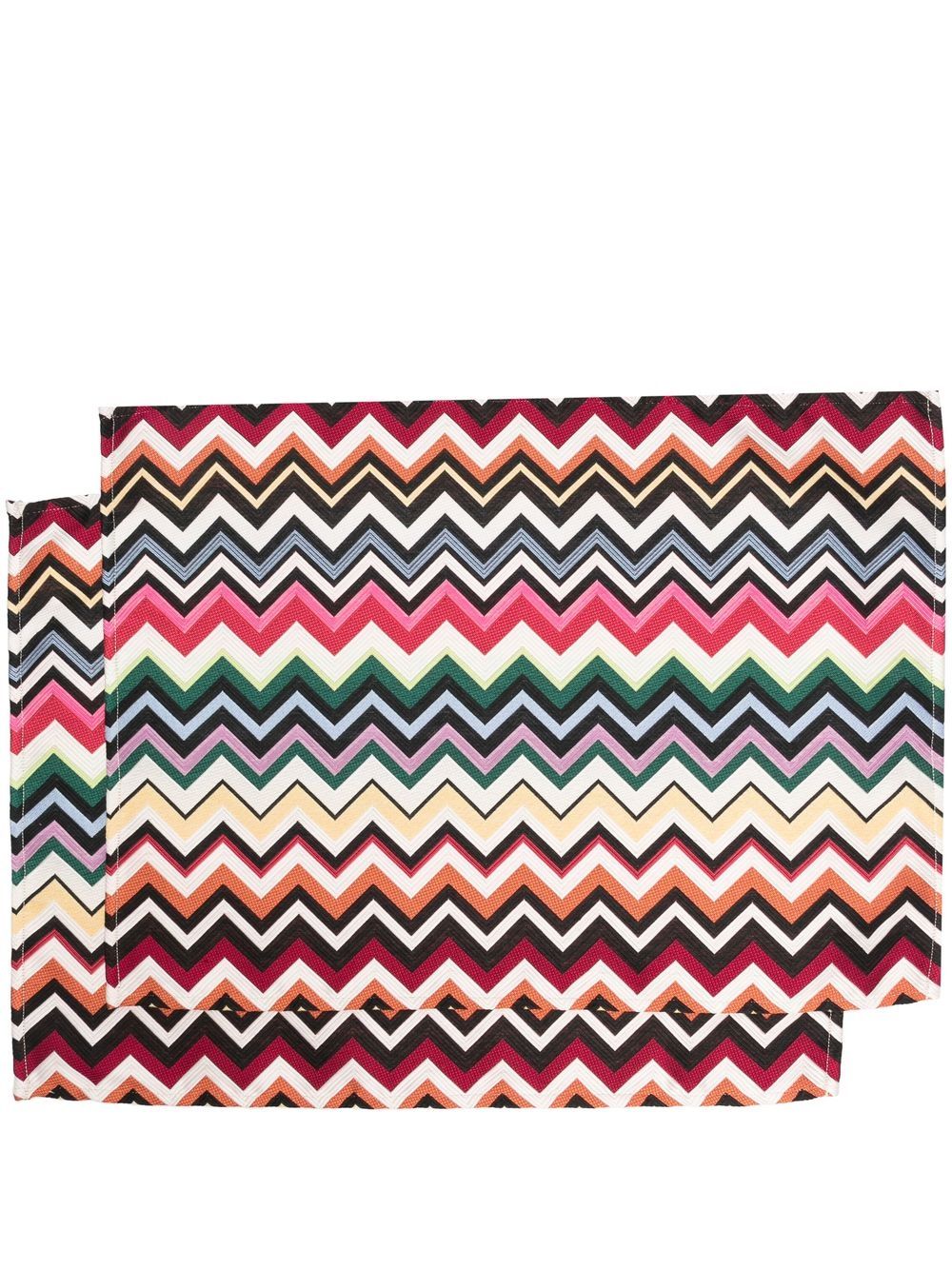 Missoni Home 条纹桌布（两件装） - 红色