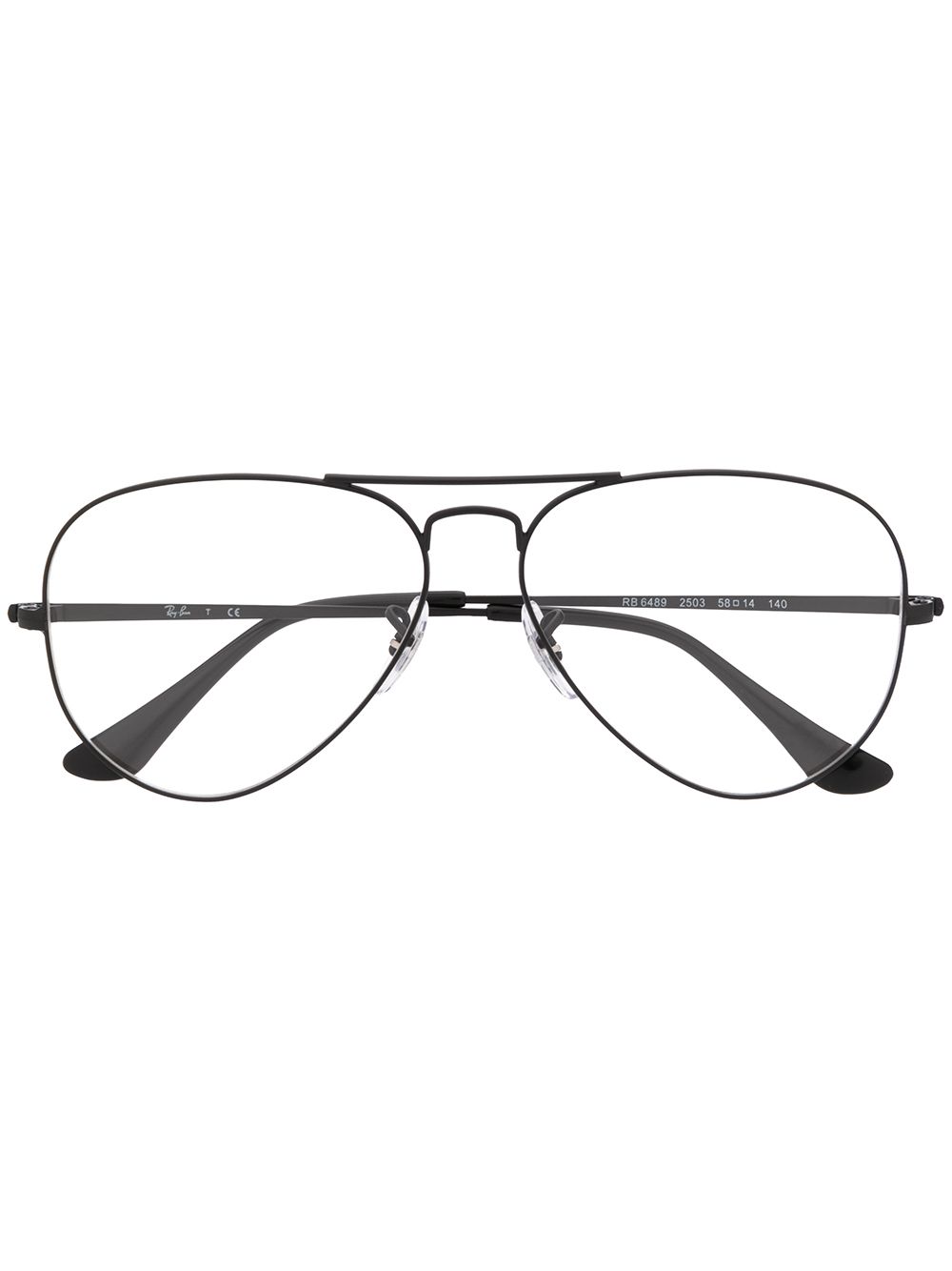 Ray-Ban 超大圆框眼镜 - 黑色