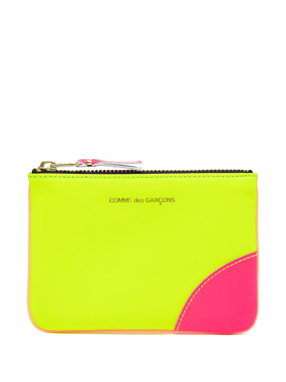 Comme Des Garçons Wallet Super Fluo 皮质小袋 - 黄色