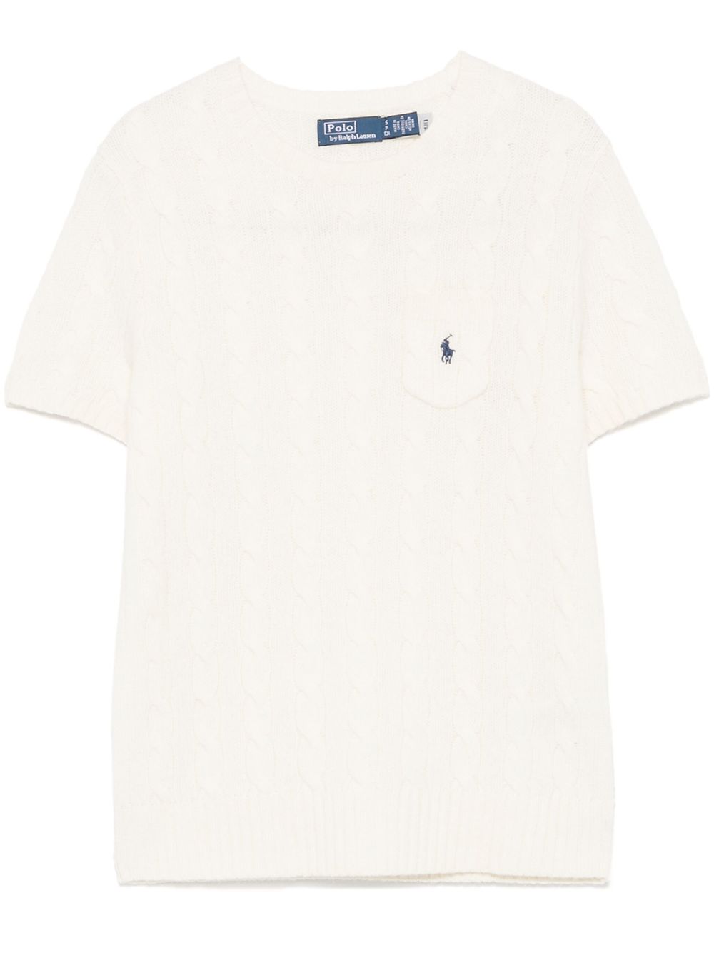 Polo Ralph Lauren 粗绞花针织上衣 - 白色