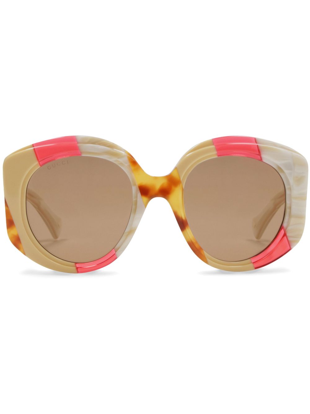 Gucci Eyewear 超大款图案太阳眼镜 - 中性色