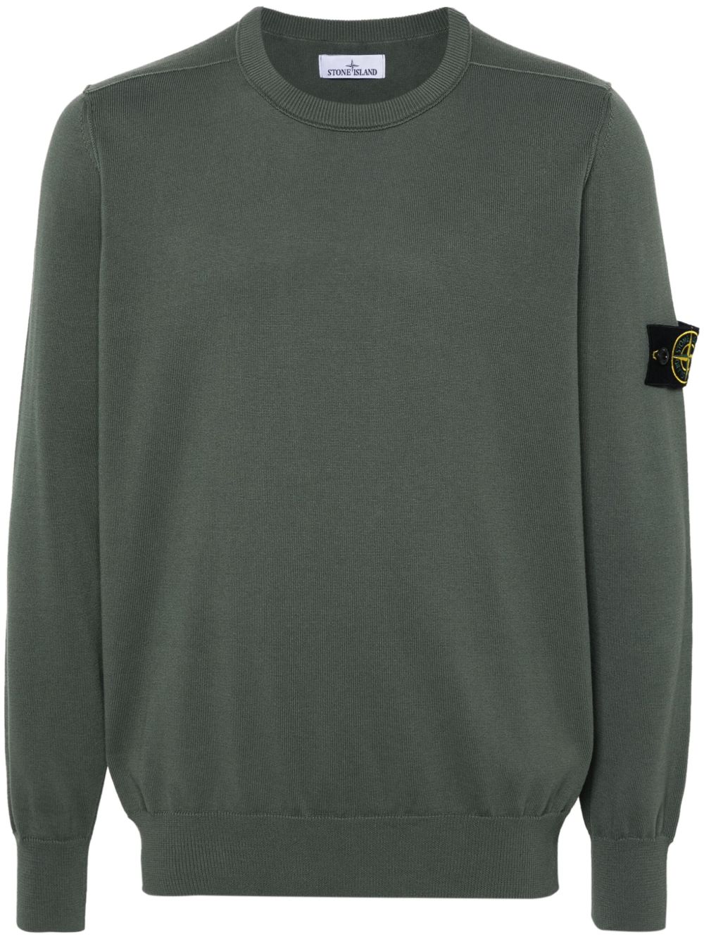 Stone Island 罗盘徽章针织毛衣 - 绿色