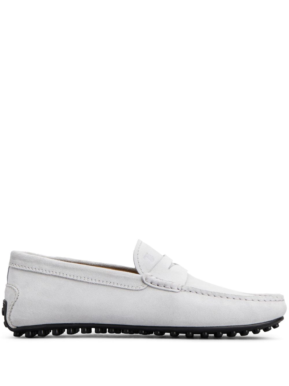Tod's City Gommino 绒面皮乐福鞋 - 白色