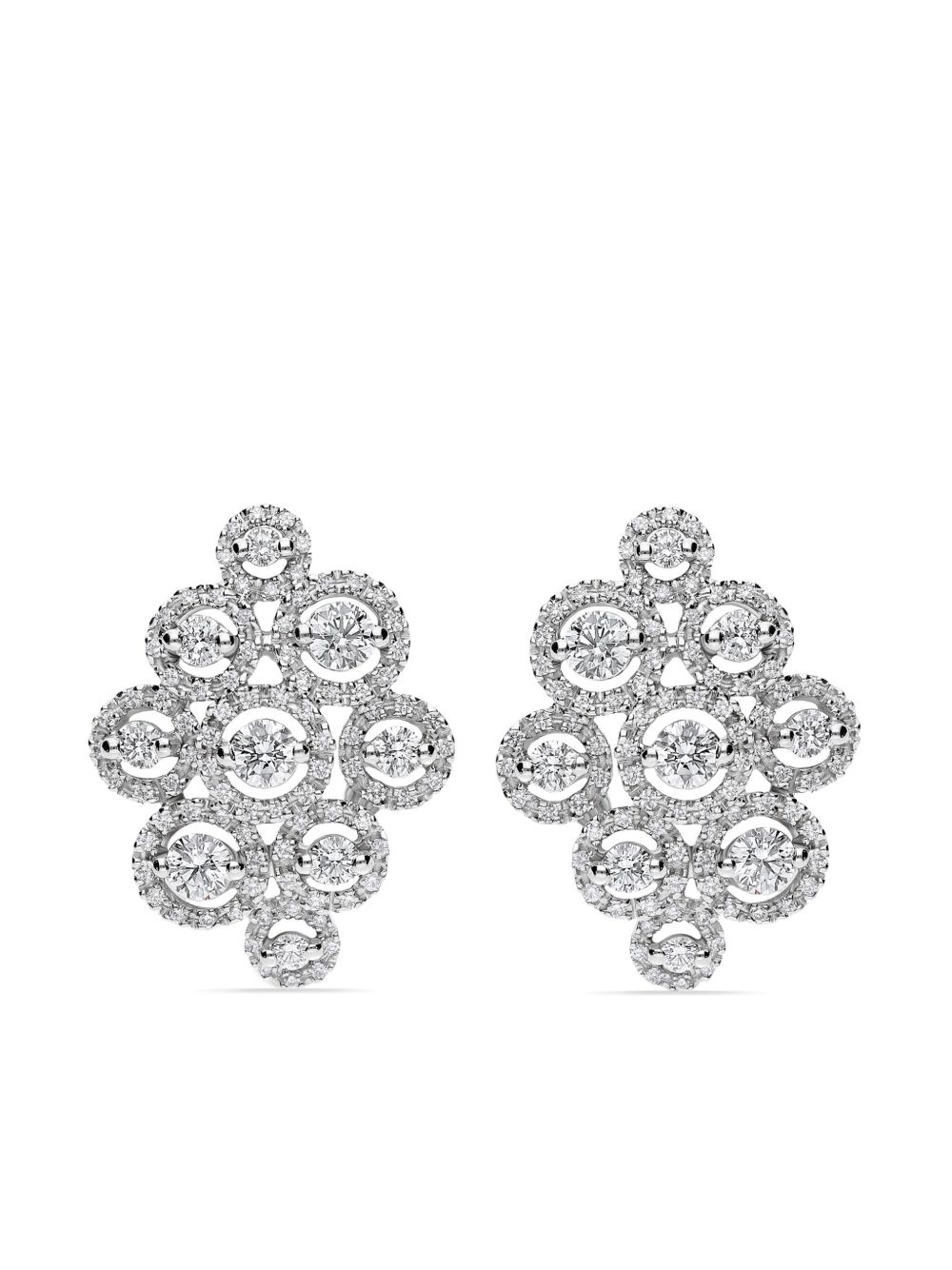 LEO PIZZO Crops 18K白金钻石耳环 - 银色