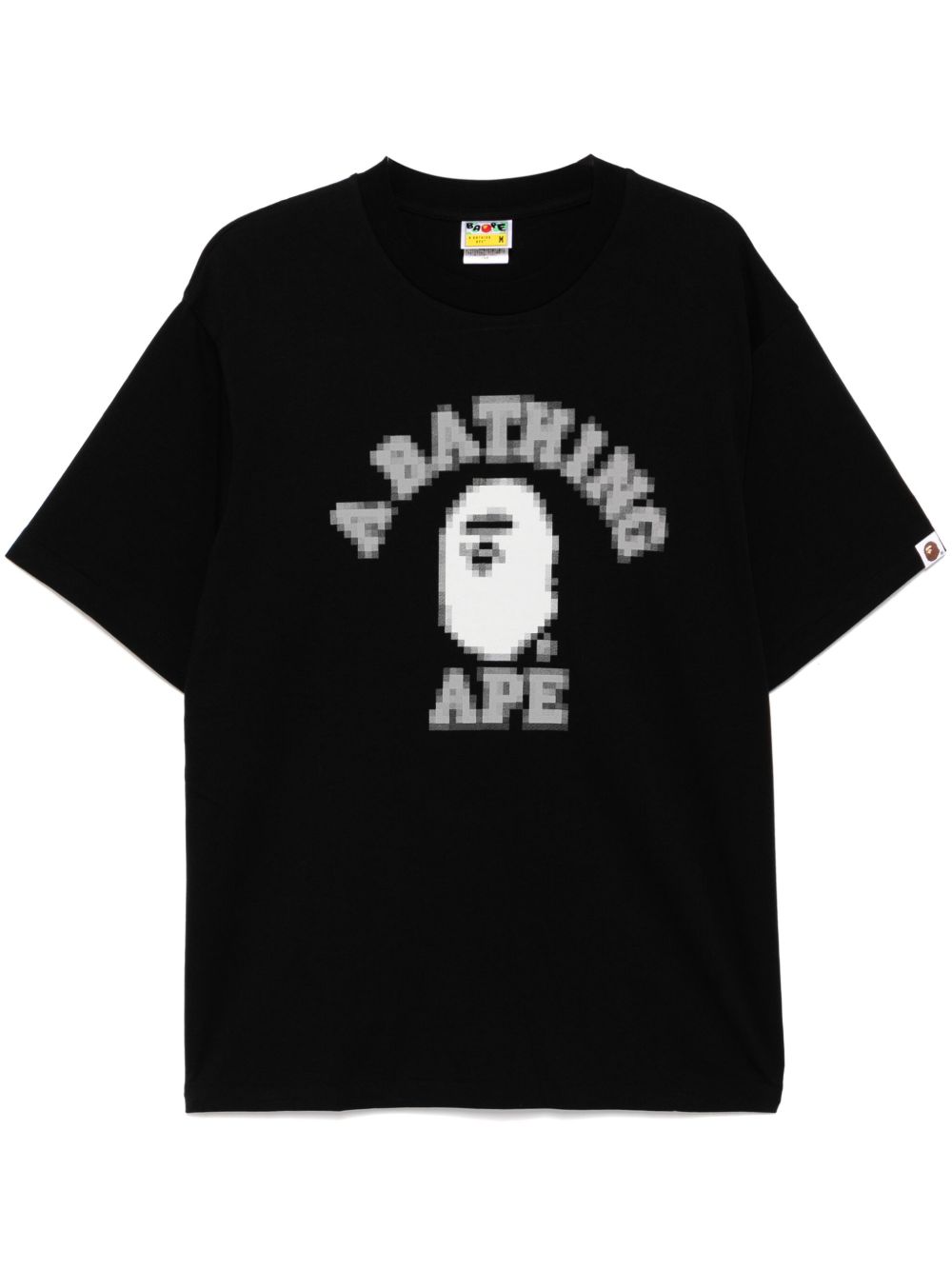 A BATHING APE® logo印花T恤 - 黑色